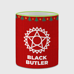 Кружка 3D Black Butler new year, цвет: 3D-светло-зеленый кант — фото 2