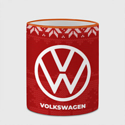 Кружка 3D Новогодний Volkswagen, цвет: 3D-оранжевый кант — фото 2