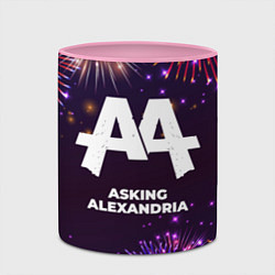 Кружка 3D Праздничный Asking Alexandria, цвет: 3D-белый + розовый — фото 2