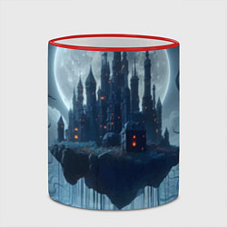 Кружка 3D Замок Дракулы и неоновые грибы - нейроарт фантазия, цвет: 3D-красный кант — фото 2