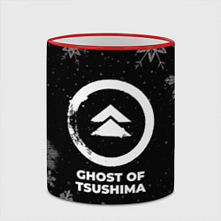 Кружка 3D Снежный Ghost of Tsushima, цвет: 3D-красный кант — фото 2