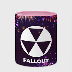 Кружка 3D Праздничный Fallout, цвет: 3D-белый + розовый — фото 2