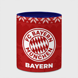 Кружка 3D Новогодний Bayern, цвет: 3D-белый + синий — фото 2