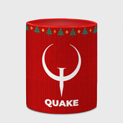 Кружка 3D Quake new year, цвет: 3D-белый + красный — фото 2