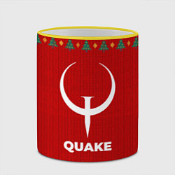 Кружка 3D Quake new year, цвет: 3D-желтый кант — фото 2