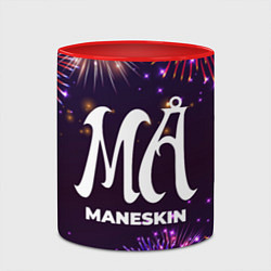 Кружка 3D Праздничный Maneskin, цвет: 3D-белый + красный — фото 2