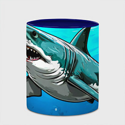 Кружка 3D Акулий оскал, цвет: 3D-белый + синий — фото 2