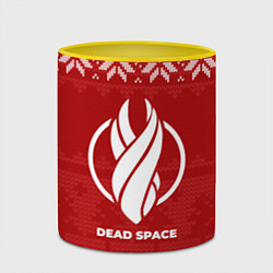 Кружка 3D Новогодний Dead Space, цвет: 3D-белый + желтый — фото 2