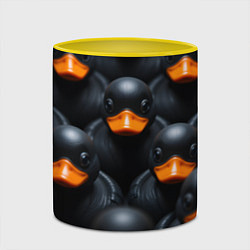 Кружка 3D Черные уточки, цвет: 3D-белый + желтый — фото 2