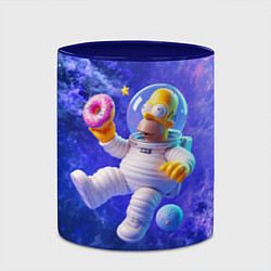 Кружка 3D Homer Simpson is a brave astronaut, цвет: 3D-белый + синий — фото 2
