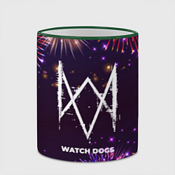 Кружка 3D Праздничный Watch Dogs, цвет: 3D-зеленый кант — фото 2