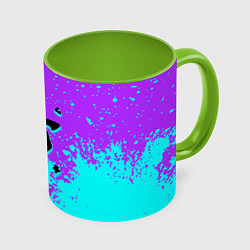 Кружка 3D Doom краски неон лого, цвет: 3D-белый + светло-зеленый