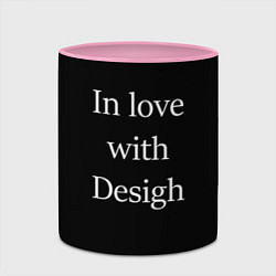 Кружка 3D In love with Design, цвет: 3D-белый + розовый — фото 2