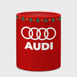 Кружка 3D Audi new year, цвет: 3D-белый + красный — фото 2