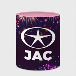 Кружка 3D Праздничный JAC, цвет: 3D-белый + розовый — фото 2