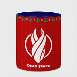 Кружка 3D Dead Space new year, цвет: 3D-белый + синий — фото 2