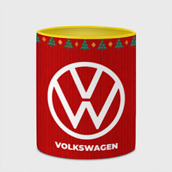 Кружка 3D Volkswagen new year, цвет: 3D-белый + желтый — фото 2