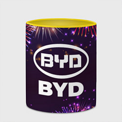 Кружка 3D Праздничный BYD, цвет: 3D-белый + желтый — фото 2