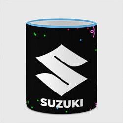 Кружка 3D Suzuki конфети, цвет: 3D-небесно-голубой кант — фото 2