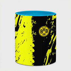 Кружка 3D Borussia краски текстура, цвет: 3D-белый + небесно-голубой — фото 2