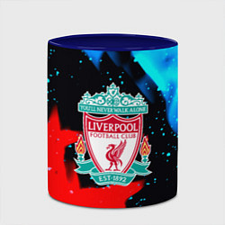 Кружка 3D Liverpool fire steel, цвет: 3D-белый + синий — фото 2