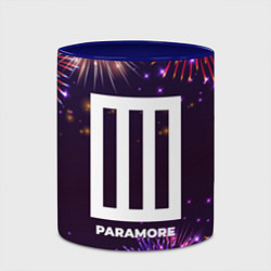 Кружка 3D Праздничный Paramore, цвет: 3D-белый + синий — фото 2