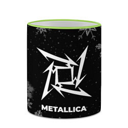 Кружка 3D Снежный Metallica, цвет: 3D-светло-зеленый кант — фото 2