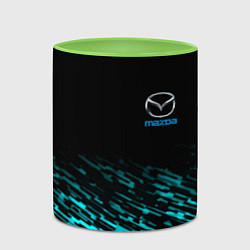 Кружка 3D Mazda голубые краски, цвет: 3D-белый + светло-зеленый — фото 2