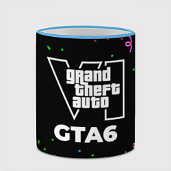 Кружка 3D GTA6 конфети, цвет: 3D-небесно-голубой кант — фото 2