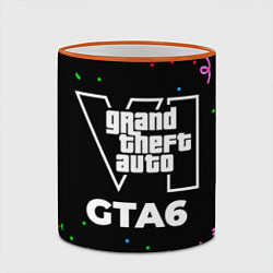 Кружка 3D GTA6 конфети, цвет: 3D-оранжевый кант — фото 2