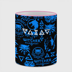 Кружка 3D The Witcher logo pattern, цвет: 3D-розовый кант — фото 2
