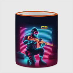 Кружка 3D Counter Strike - neon glow fantasy, цвет: 3D-оранжевый кант — фото 2