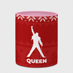 Кружка 3D Новогодний Queen, цвет: 3D-белый + розовый — фото 2