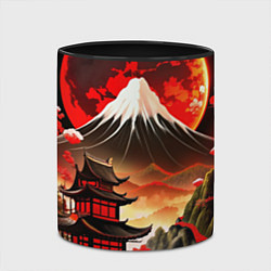 Кружка 3D Коллаж Японской природы, цвет: 3D-белый + черный — фото 2