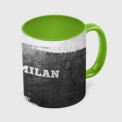 Кружка 3D AC Milan - grey gradient по-горизонтали, цвет: 3D-белый + светло-зеленый