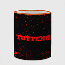 Кружка 3D Tottenham - red gradient по-горизонтали, цвет: 3D-оранжевый кант — фото 2