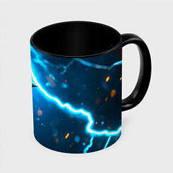 Кружка 3D Воробей в грозу, цвет: 3D-белый + черный