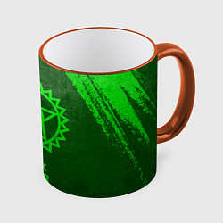 Кружка 3D Black Butler - green gradient, цвет: 3D-оранжевый кант