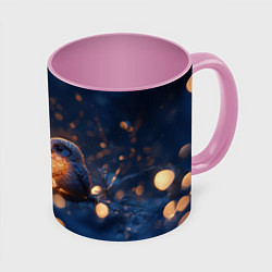 Кружка 3D Милые влюбленные совушки, цвет: 3D-белый + розовый