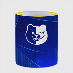 Кружка 3D Danganronpa blue poly, цвет: 3D-желтый кант — фото 2