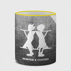 Кружка 3D Hunter x Hunter - grey gradient, цвет: 3D-желтый кант — фото 2