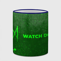 Кружка 3D Watch Dogs - green gradient по-горизонтали, цвет: 3D-синий кант — фото 2