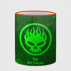 Кружка 3D The Offspring - green gradient, цвет: 3D-оранжевый кант — фото 2