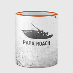 Кружка 3D Papa Roach - white gradient, цвет: 3D-оранжевый кант — фото 2