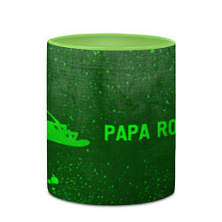 Кружка 3D Papa Roach - green gradient по-горизонтали, цвет: 3D-белый + светло-зеленый — фото 2