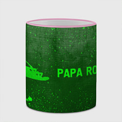 Кружка 3D Papa Roach - green gradient по-горизонтали, цвет: 3D-розовый кант — фото 2