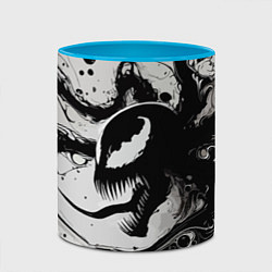 Кружка 3D Морда свирепого симбиота - нейроарт, цвет: 3D-белый + небесно-голубой — фото 2