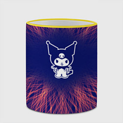 Кружка 3D Kuromi red energy, цвет: 3D-желтый кант — фото 2