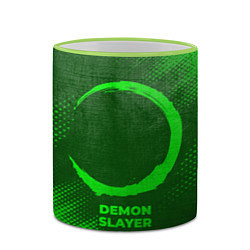 Кружка 3D Demon Slayer - green gradient, цвет: 3D-светло-зеленый кант — фото 2