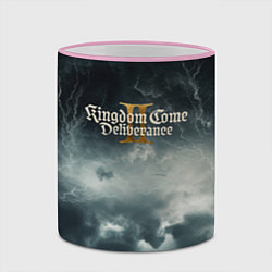 Кружка 3D Kingdom Come Deliverance 2 мрачный фон, цвет: 3D-розовый кант — фото 2